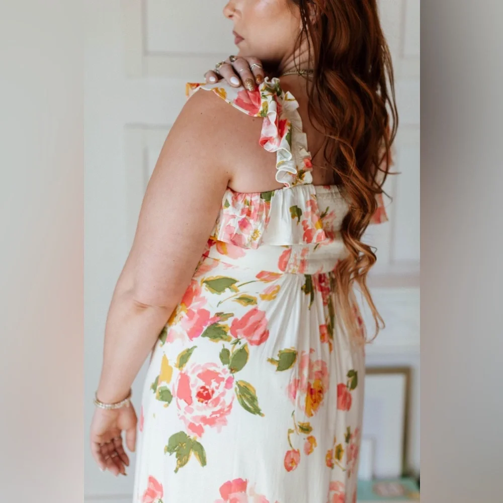 Worn Once - Sugarlips Curve Magdalena Midi Dress in Pink & W… - Picture 8 of 16